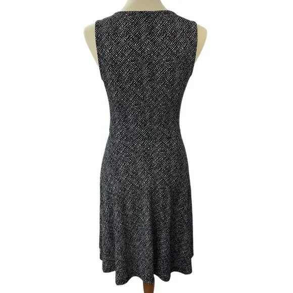 Apt 9 Fit and Flare Summer Dress Size XS Sleeveless Black Knee Length - Picture 6 of 12